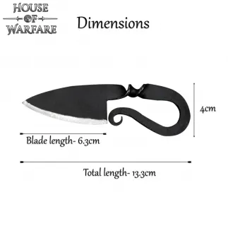 Couteau médiéval forgé à la main avec étui en cuir véritable