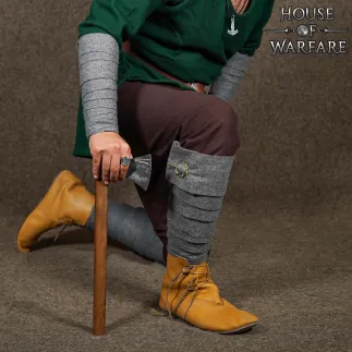 Jambières en laine viking/saxonne/nordique pour costume de reconstitution Winingas LARP SCA