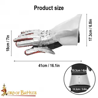 Gantelets de cuirassier de la fin du Moyen Âge