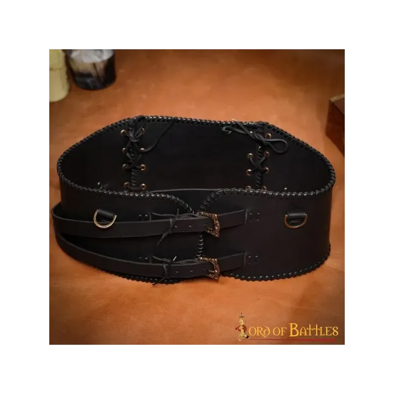 Ceinture large Warrior fabriquée à la main en cuir véritable Ceinture large Warrior fabriquée à la main en cuir véritable