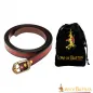Medieval Leather Belt with Ornate Embossed Design