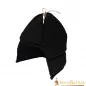 Doublure noire rembourrée pour bassinet médiéval Doublure noire rembourrée pour bassinet médiéval