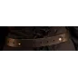 Ceinture de cuir large, avec rosette