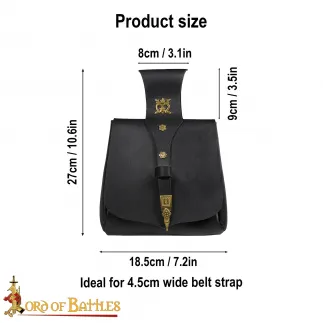 Boursse en cuir homme médiévale