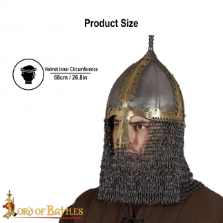Casque du 10ème siècle avec maille riveter