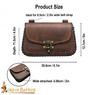 Bourse en cuir véritable