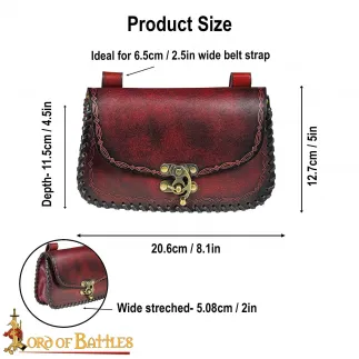 Bourse en cuir véritable