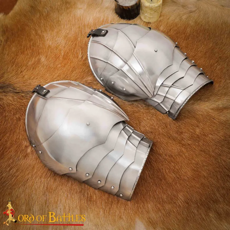Épaulières gothiques en acier de calibre 16 mm