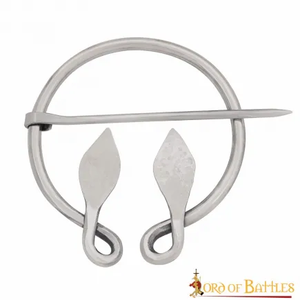 Broche feuille celtique en acier inoxydable