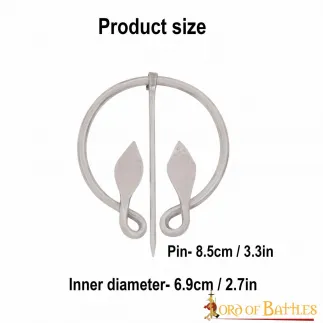Broche feuille celtique en acier inoxydable