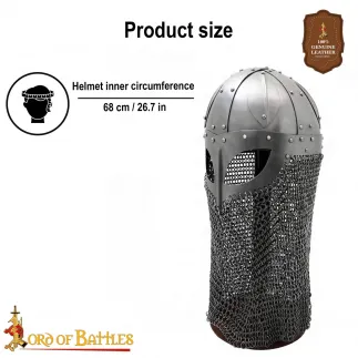 Casque à lunettes Viking avec cotte de mailles