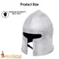 Casque barbute italien du XVe siècle, acier1.6mm