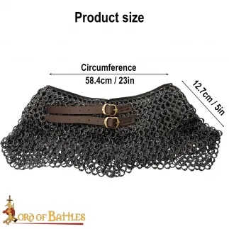 Colletin de maile rivetés anneaux 9mm