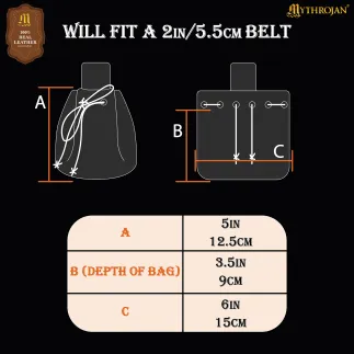 Petite bourse en cuire médiévale