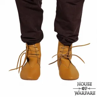 Chaussures médiévales en cuir véritable fabriquées à la main