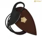 Couteau à anneau celtique Mythrojan avec étui en cuir marron foncé