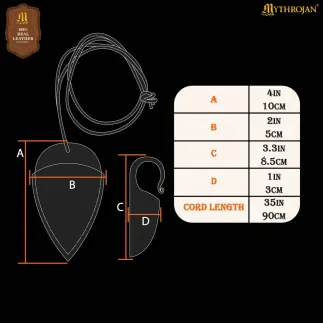 Couteau à anneau celtique Mythrojan, couteau à collier forgé à la main avec étui en cuir rouge