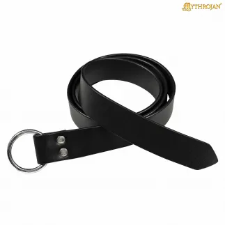 Ceinture viking médiévale en cuir avec anneau