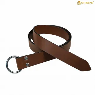 Ceinture viking médiévale en cuir avec anneau