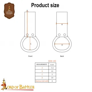 Anneau pour  hache avec motif de nœuds celtiques
