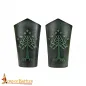 Brassards en cuir véritable avec motif Arbre du Gondor en relief