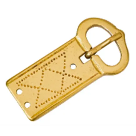 Boucle de ceinture médiévale en laiton massif