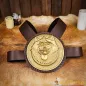 Armure de poitrine en cuir ibérique Cardiophylax avec décoration en laiton pur Armure de poitrine en cuir ibérique Cardiophylax avec décoration en laiton pur