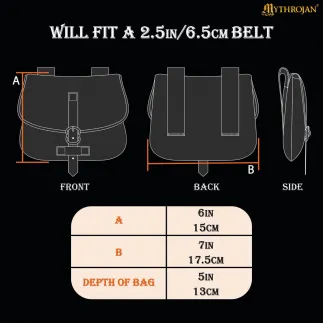 Pochette à bijoux médiévale Mythrojan, sac banane Renaissance pour GN- bordeau