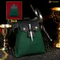 Petite pochette médiévale en cuir , sac banane Renaissance pour GN - Vert