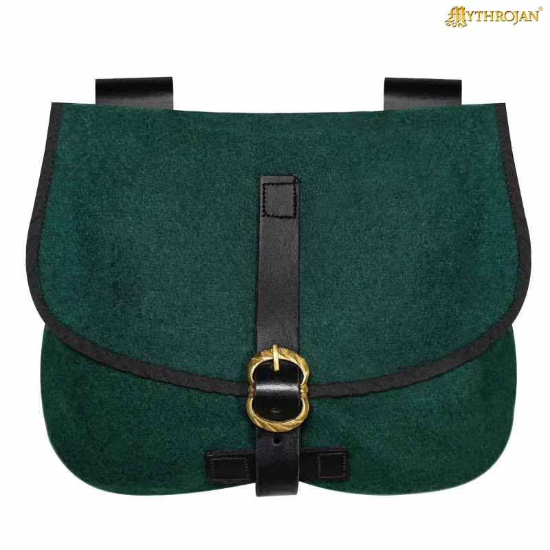 Pochette à bijoux médiévale Mythrojan, sacoche Renaissance pour GN – Vert