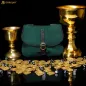 Pochette à bijoux médiévale Mythrojan, sacoche Renaissance pour GN – Vert