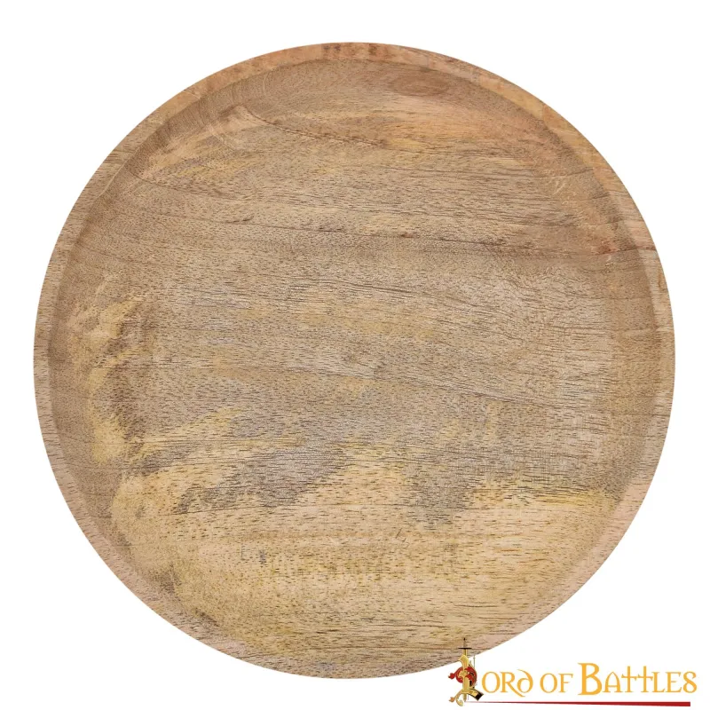 es Assiette en bois médiévale, faite en bois dur, fabriqués à la main, environ 23 cm de diamètre es Assiette en bois médiévale, faite en bois dur, fabriqués à la main, environ 23 cm de diamètre