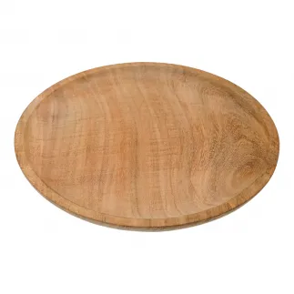 es Assiette en bois médiévale, faite en bois dur, fabriqués à la main, environ 23 cm de diamètre