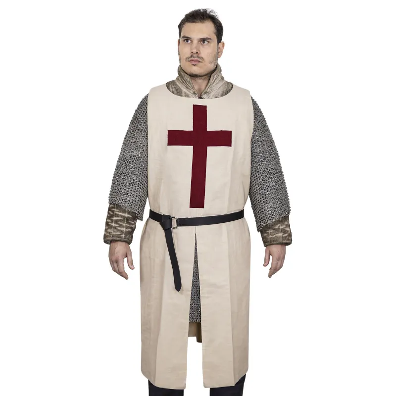 Tabard en toile de coton pour chevalier croisé médiéval