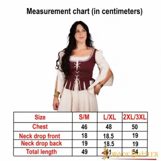 Corsage médiéval en coton « Adalyn »