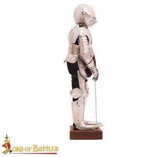 Mini-armure complète décorative en acier inoxydable duc de Bourgogne