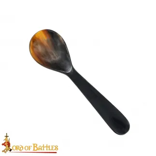 Cuillère médiévale en corne – Ustensile de table artisanal avec finition polie