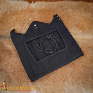 Doublure rembourrée en toile pour casque avec cordon en cuir véritable