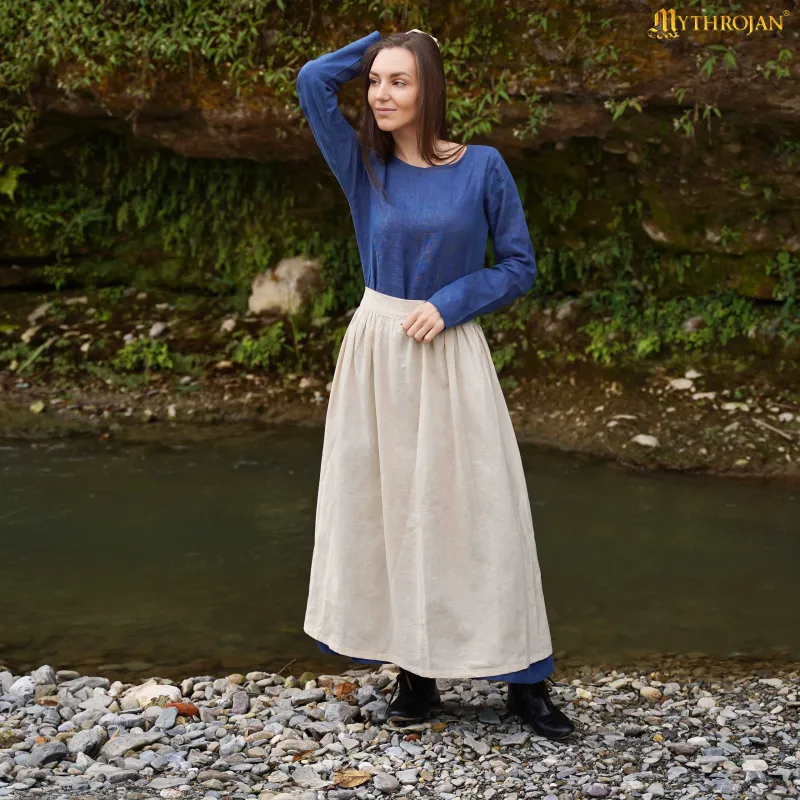 Tablier médiéval « La Fille du Paysan » : tenue authentique du XIVe au XVIIIe siècles pour reconstitutions.