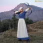 Tablier médiéval « La Fille du Paysan » : tenue authentique du XIVe au XVIIIe siècles pour reconstitutions.