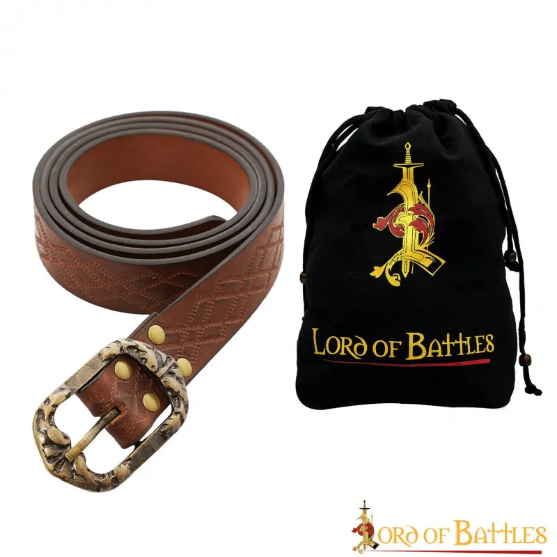 Ceinture en cuir véritable fabriquée à la main Fantasy Ranger Ceinture en cuir véritable fabriquée à la main Fantasy Ranger