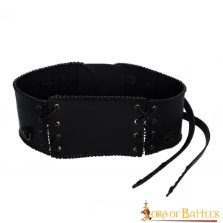Ceinture large Warrior fabriquée à la main en cuir véritable
