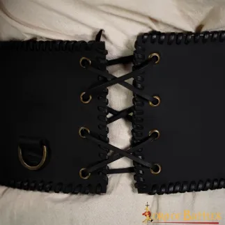 Ceinture large Warrior fabriquée à la main en cuir véritable