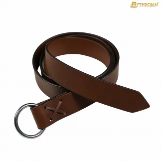Ceinture  en cuir , idéale pour les jeux de rôle grandeur nature,  médiévale, marron