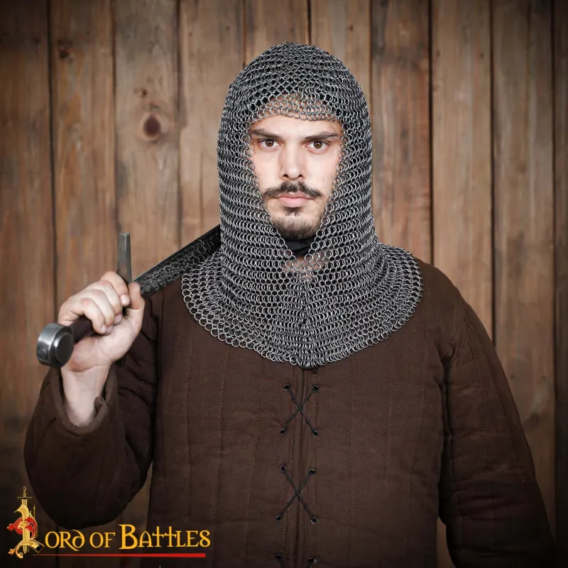 Cotte de mailles ronde ouvertur en V, bout à bout, diamètre intérieur 9 mm, acier à ressort Cotte de mailles ronde ouvertur en V, bout à bout, diamètre intérieur 9 mm, acier à ressort