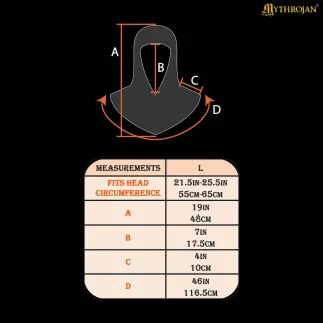 camail avec ouverture en  V – 10 mm, acier inoxydable calibre 16  – Idéale pour les costumes de GN, de cosplay et de cinéma