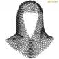 camail avec ouverture en  V – 10 mm, acier inoxydable calibre 16  – Idéale pour les costumes de GN, de cosplay et de cinéma