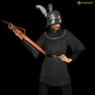 Camail , acier doux et laiton  – Idéale pour les costumes de GN, de cosplay et de cinéma