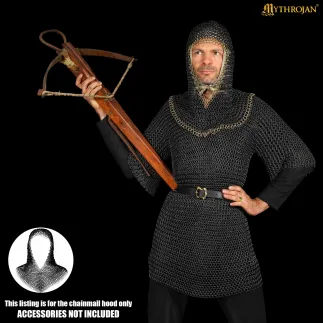 Camail , acier doux et laiton  – Idéale pour les costumes de GN, de cosplay et de cinéma