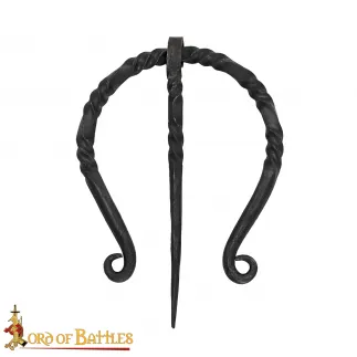 Fibule/broche de cape robuste forgée à la main